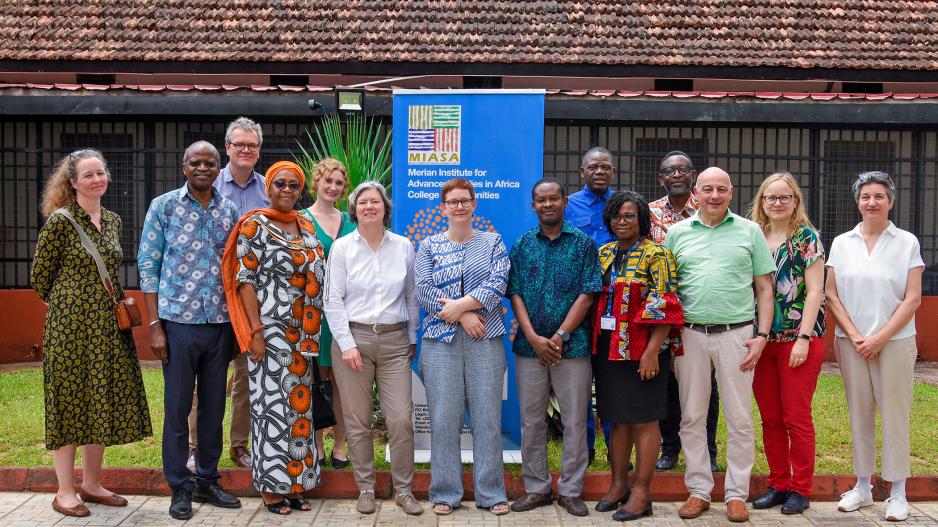 Andreas Mehler mit Uni-Rektorin Prof. Dr. Kriegelstein in Ghana