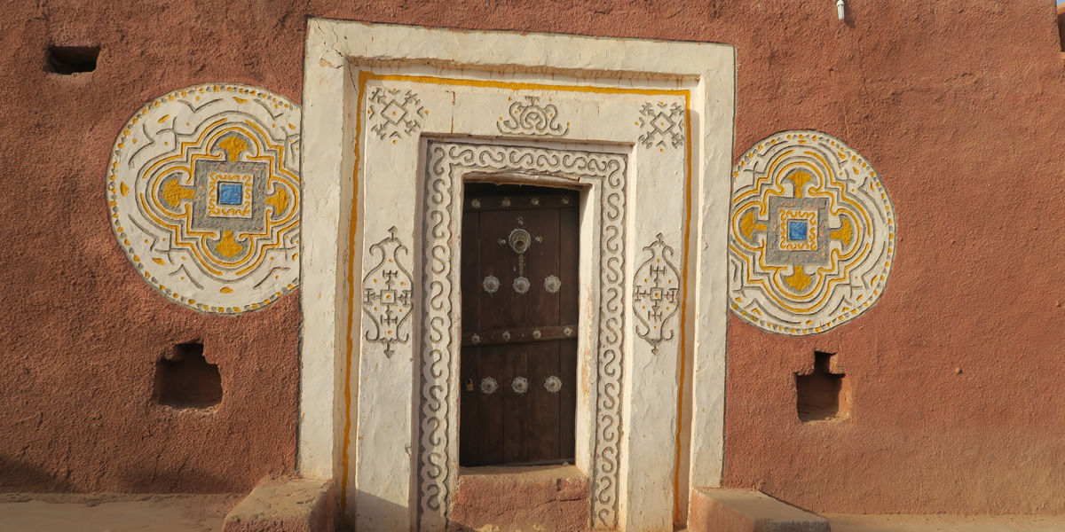 Decorated entrance portal